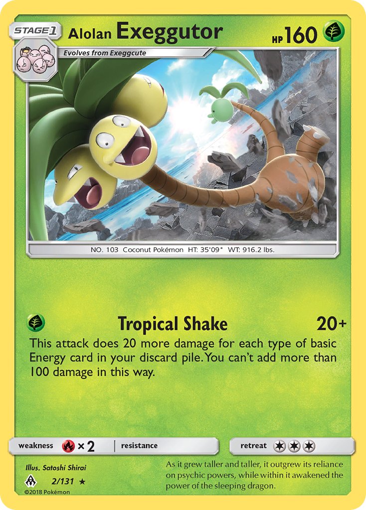 Alolan Exeggutor (2/131) (Theme Deck Exclusive) [Sun & Moon: Forbidden Light] | Jomio and Rueliete's Cards and Comics