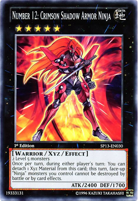Number 12: Crimson Shadow Armor Ninja [SP13-EN030] Common | Jomio and Rueliete's Cards and Comics