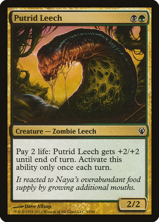 Putrid Leech [Duel Decks: Izzet vs. Golgari] | Jomio and Rueliete's Cards and Comics