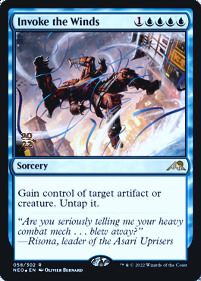 Invoke the Winds [Kamigawa: Neon Dynasty Prerelease Promos] | Jomio and Rueliete's Cards and Comics