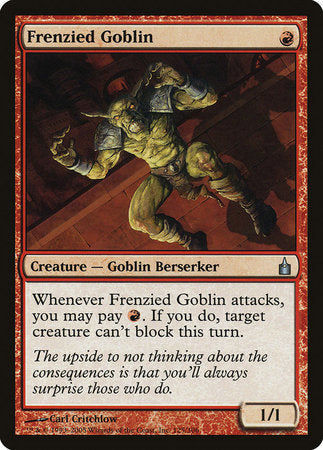 Frenzied Goblin [Ravnica: City of Guilds] | Jomio and Rueliete's Cards and Comics