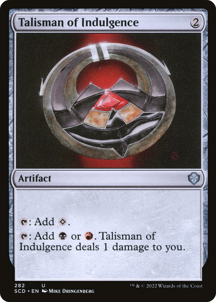 Talisman of Indulgence [Starter Commander Decks] | Jomio and Rueliete's Cards and Comics