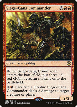 Siege-Gang Commander [Eternal Masters] | Jomio and Rueliete's Cards and Comics