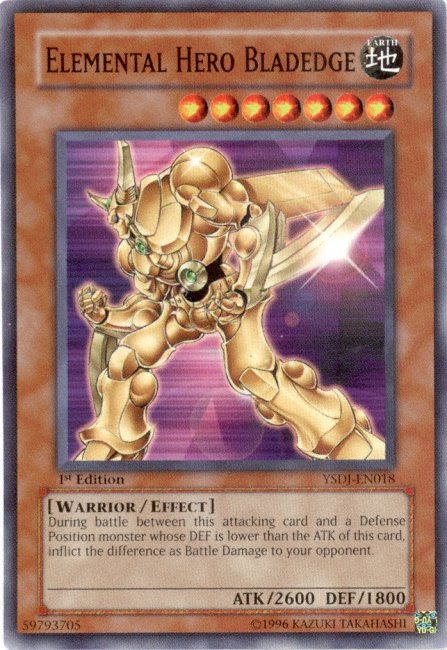 Elemental HERO Bladedge [YSDJ-EN018] Common | Jomio and Rueliete's Cards and Comics