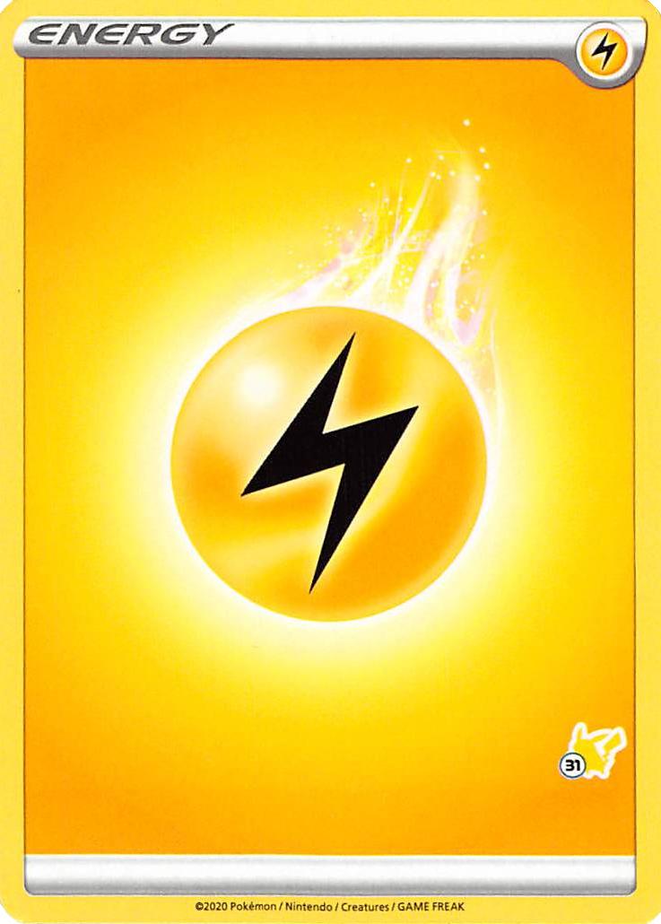 Lightning Energy (Pikachu Stamp #31) [Battle Academy 2022] | Jomio and Rueliete's Cards and Comics
