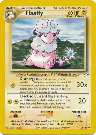 Flaaffy (34/111) [Neo Genesis Unlimited] | Jomio and Rueliete's Cards and Comics