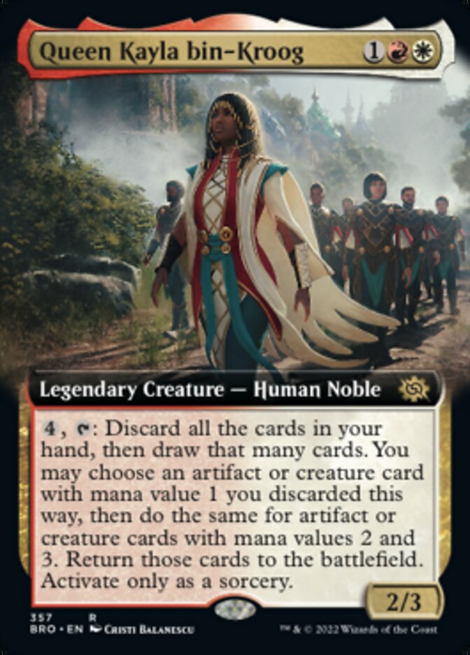 Queen Kayla bin-Kroog (Extended Art) [The Brothers' War] | Jomio and Rueliete's Cards and Comics