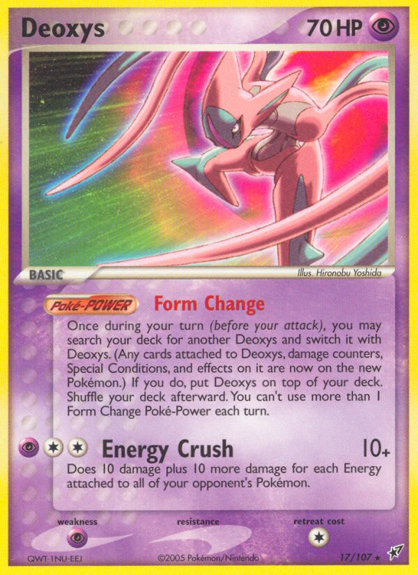 Deoxys (17/107) [EX: Deoxys] | Jomio and Rueliete's Cards and Comics