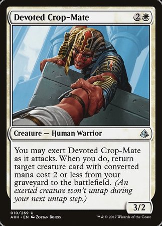 Devoted Crop-Mate [Amonkhet] | Jomio and Rueliete's Cards and Comics