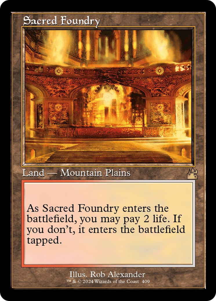 Sacred Foundry (Retro) [Ravnica Remastered] | Jomio and Rueliete's Cards and Comics