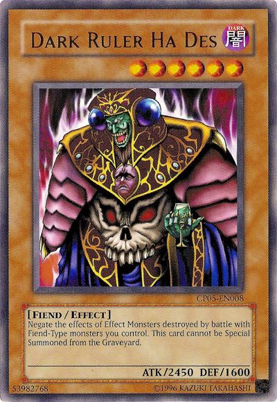 Dark Ruler Ha Des [CP05-EN008] Rare | Jomio and Rueliete's Cards and Comics