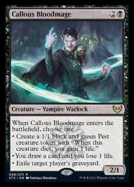 Callous Bloodmage [Strixhaven: School of Mages] | Jomio and Rueliete's Cards and Comics