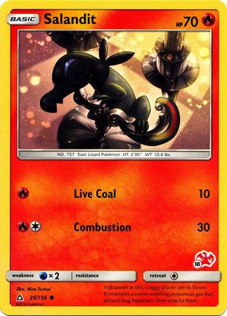Salandit (25/156) (Charizard Stamp #18) [Battle Academy 2020] | Jomio and Rueliete's Cards and Comics
