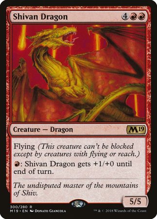 Shivan Dragon [Core Set 2019] | Jomio and Rueliete's Cards and Comics