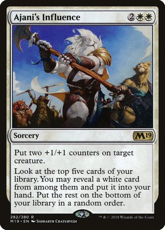 Ajani's Influence [Core Set 2019] | Jomio and Rueliete's Cards and Comics