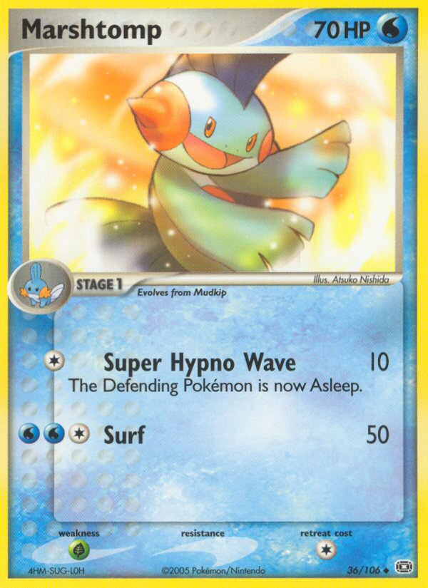 Marshtomp (36/106) [EX: Emerald] | Jomio and Rueliete's Cards and Comics