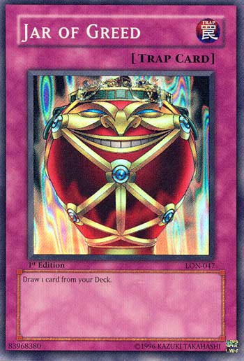 Jar of Greed [LON-047] Super Rare | Jomio and Rueliete's Cards and Comics