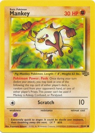 Mankey (55/64) [Jungle Unlimited] | Jomio and Rueliete's Cards and Comics