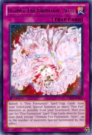 Ultimate Fire Formation - Seito [CBLZ-EN073] Rare | Jomio and Rueliete's Cards and Comics
