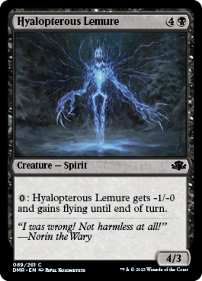 Hyalopterous Lemure [Dominaria Remastered] | Jomio and Rueliete's Cards and Comics