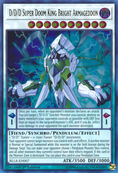 D/D/D Super Doom King Bright Armageddon [BLLR-EN007] Ultra Rare | Jomio and Rueliete's Cards and Comics