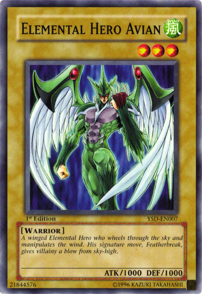 Elemental Hero Avian [YSD-EN007] Common | Jomio and Rueliete's Cards and Comics