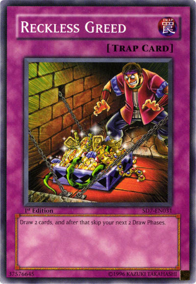 Reckless Greed [SD7-EN031] Common | Jomio and Rueliete's Cards and Comics