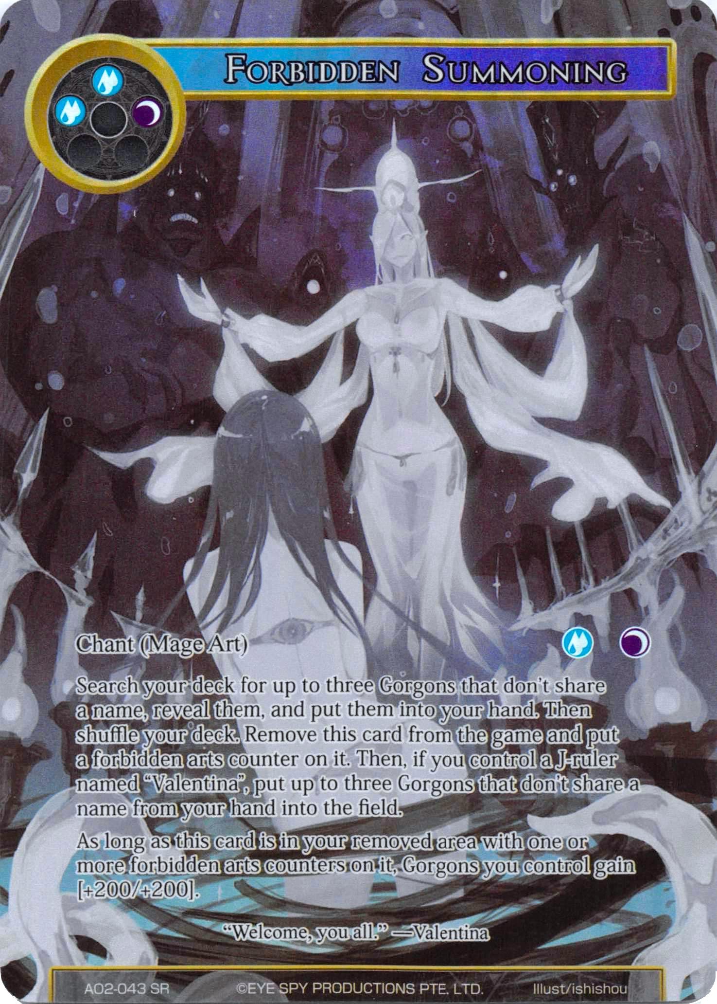 Forbidden Summoning (Full Art) (AO2-043) [Alice Origin II] | Jomio and Rueliete's Cards and Comics