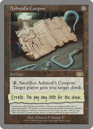 Ashnod's Coupon [Unglued] | Jomio and Rueliete's Cards and Comics