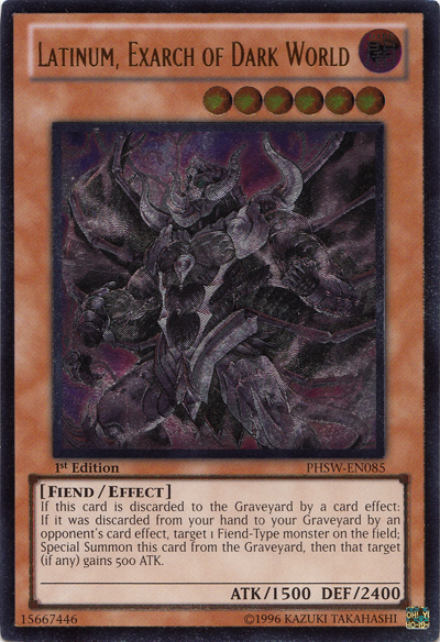 Latinum, Exarch of Dark World (UTR) [PHSW-EN085] Ultimate Rare | Jomio and Rueliete's Cards and Comics