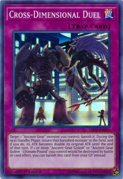 Cross-Dimensional Duel [LED2-EN033] Super Rare | Jomio and Rueliete's Cards and Comics