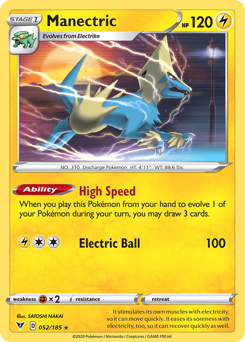 Manectric (052/185) [Sword & Shield: Vivid Voltage] | Jomio and Rueliete's Cards and Comics