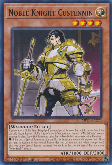 Noble Knight Custennin [MP23-EN275] Common | Jomio and Rueliete's Cards and Comics