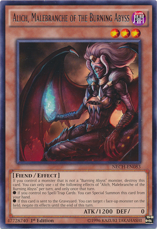 Alich, Malebranche of the Burning Abyss [NECH-EN083] Rare | Jomio and Rueliete's Cards and Comics