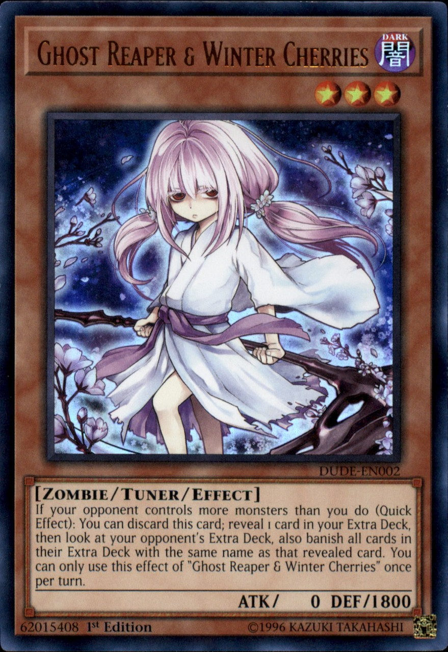 Ghost Reaper & Winter Cherries [DUDE-EN002] Ultra Rare | Jomio and Rueliete's Cards and Comics