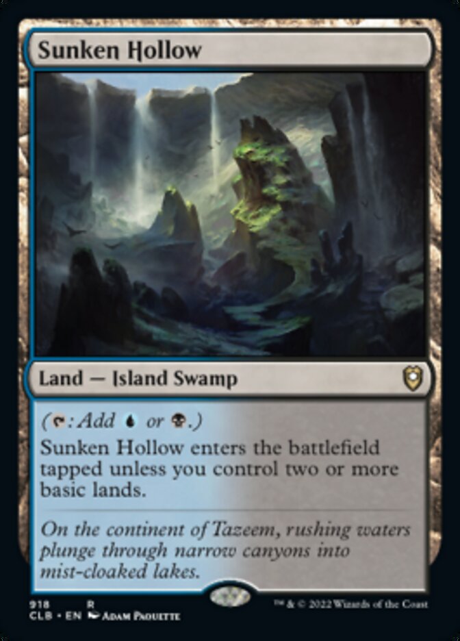 Sunken Hollow [Commander Legends: Battle for Baldur's Gate] | Jomio and Rueliete's Cards and Comics