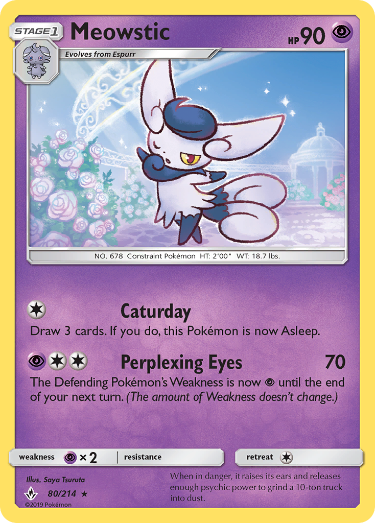 Meowstic (80/214) [Sun & Moon: Unbroken Bonds] | Jomio and Rueliete's Cards and Comics
