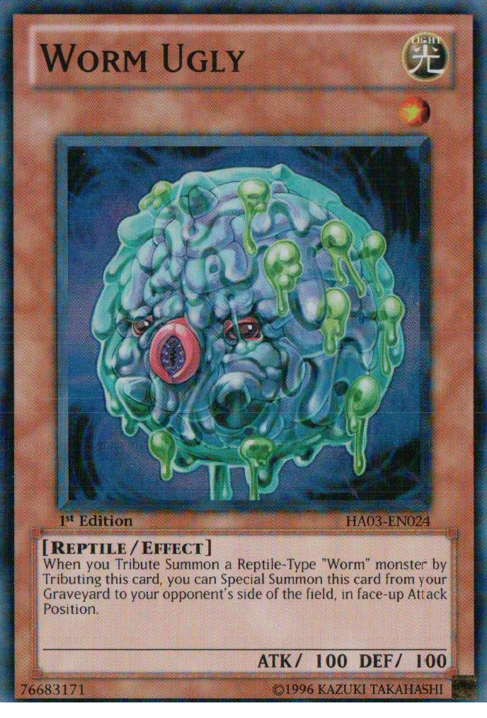 Worm Ugly [HA03-EN024] Super Rare | Jomio and Rueliete's Cards and Comics