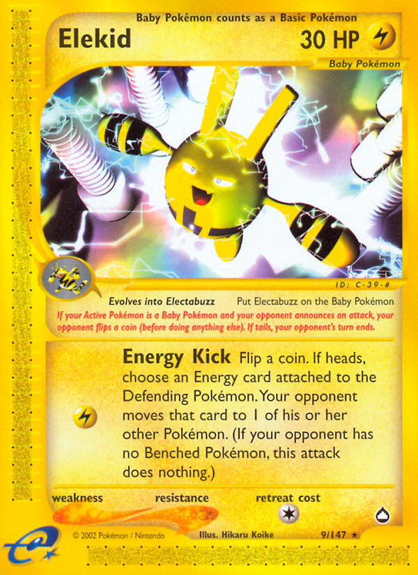 Elekid (9/147) [Aquapolis] | Jomio and Rueliete's Cards and Comics