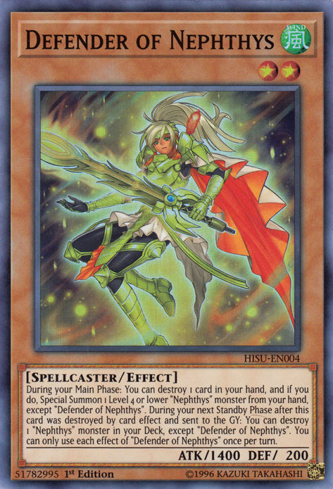 Defender of Nephthys [HISU-EN004] Super Rare | Jomio and Rueliete's Cards and Comics