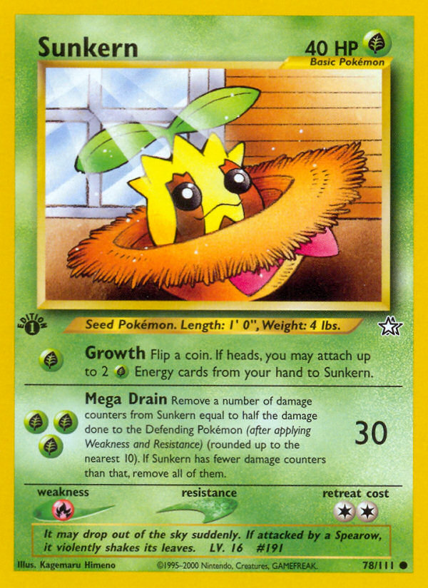 Sunkern (78/111) [Neo Genesis 1st Edition] | Jomio and Rueliete's Cards and Comics