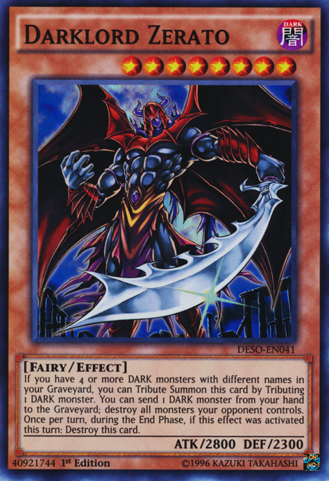 Darklord Zerato [DESO-EN041] Super Rare | Jomio and Rueliete's Cards and Comics