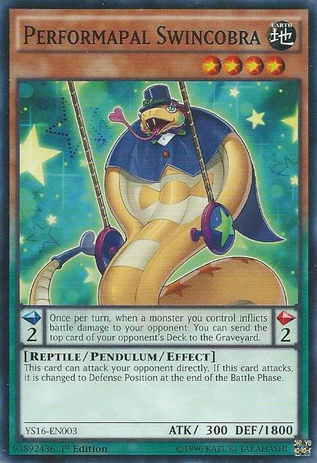 Performapal Swincobra [YS16-EN003] Common | Jomio and Rueliete's Cards and Comics