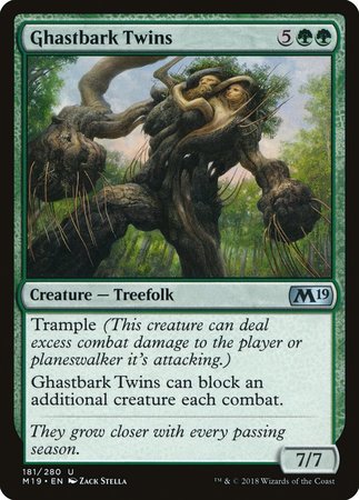 Ghastbark Twins [Core Set 2019] | Jomio and Rueliete's Cards and Comics