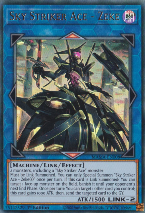 Sky Striker Ace - Zeke [MAMA-EN008] Ultra Rare | Jomio and Rueliete's Cards and Comics