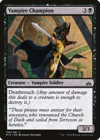 Vampire Champion [Rivals of Ixalan] | Jomio and Rueliete's Cards and Comics