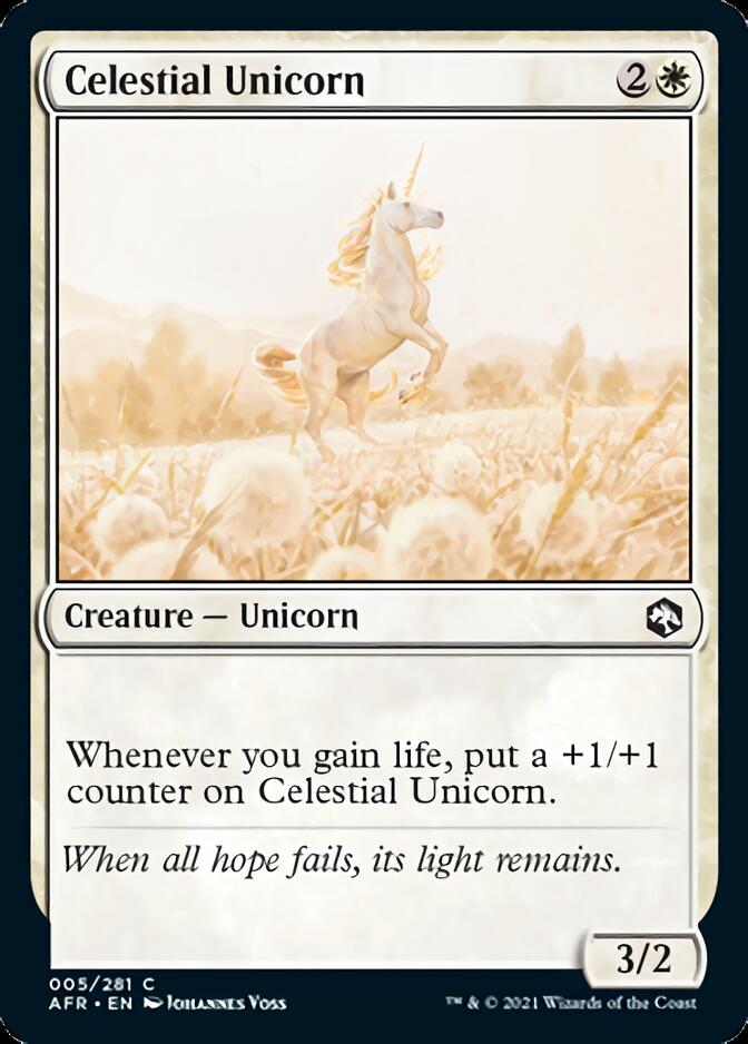 Celestial Unicorn [Dungeons & Dragons: Adventures in the Forgotten Realms] | Jomio and Rueliete's Cards and Comics