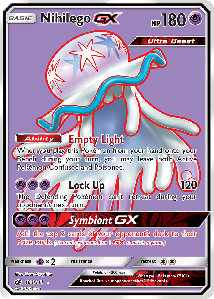Nihilego GX (103/111) [Sun & Moon: Crimson Invasion] | Jomio and Rueliete's Cards and Comics