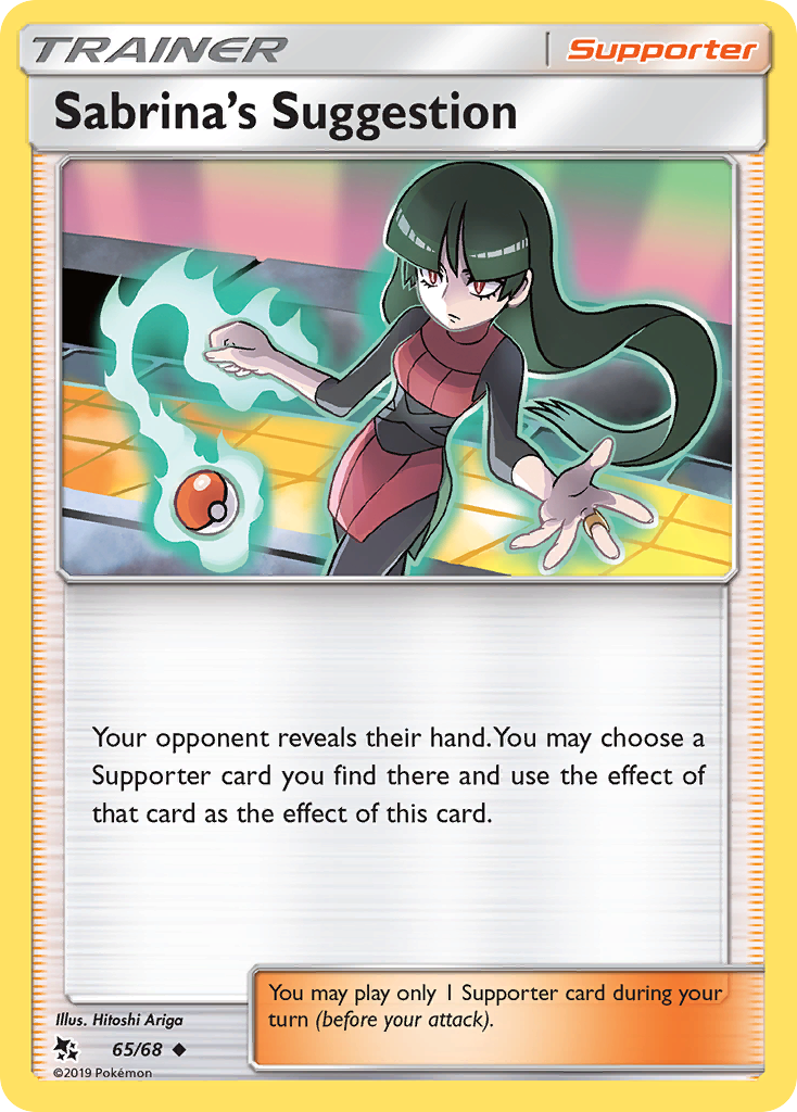 Sabrina's Suggestion (65/68) [Sun & Moon: Hidden Fates] | Jomio and Rueliete's Cards and Comics