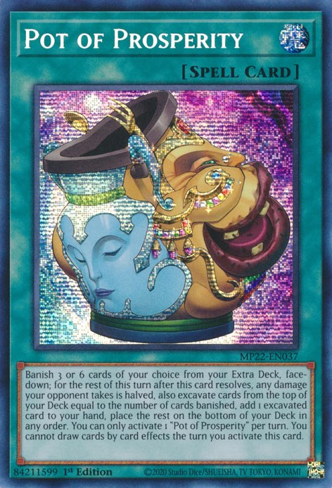 Pot of Prosperity [MP22-EN037] Prismatic Secret Rare | Jomio and Rueliete's Cards and Comics